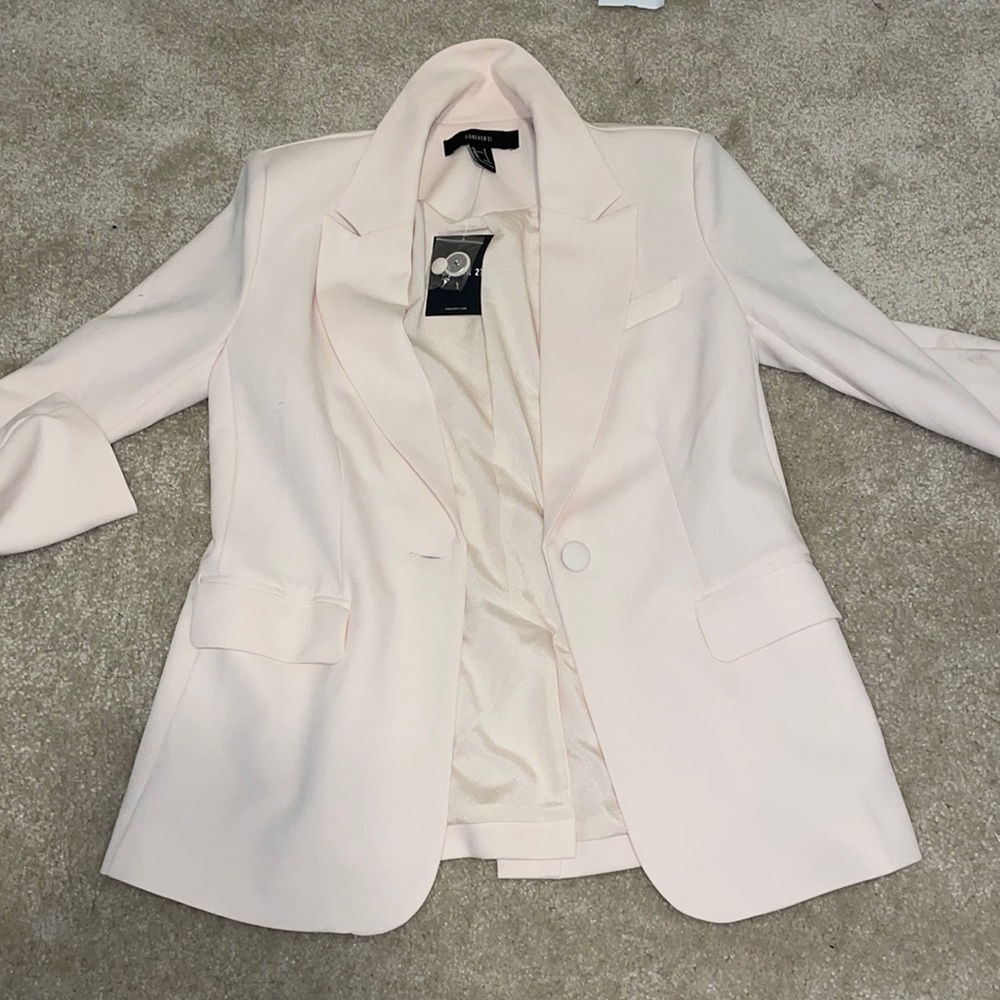 Pale Pink Blazer Dress Set